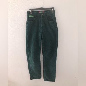 Green Corduroy Loose Fit Empyre Pants